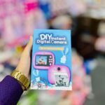 Danish Toys Kids DIY Instant Print Digital Camera - Dual Lens Selfie Camera with Video Recording, Zero-Ink Thermal Paper Rolls, and Color Markers (Pink)